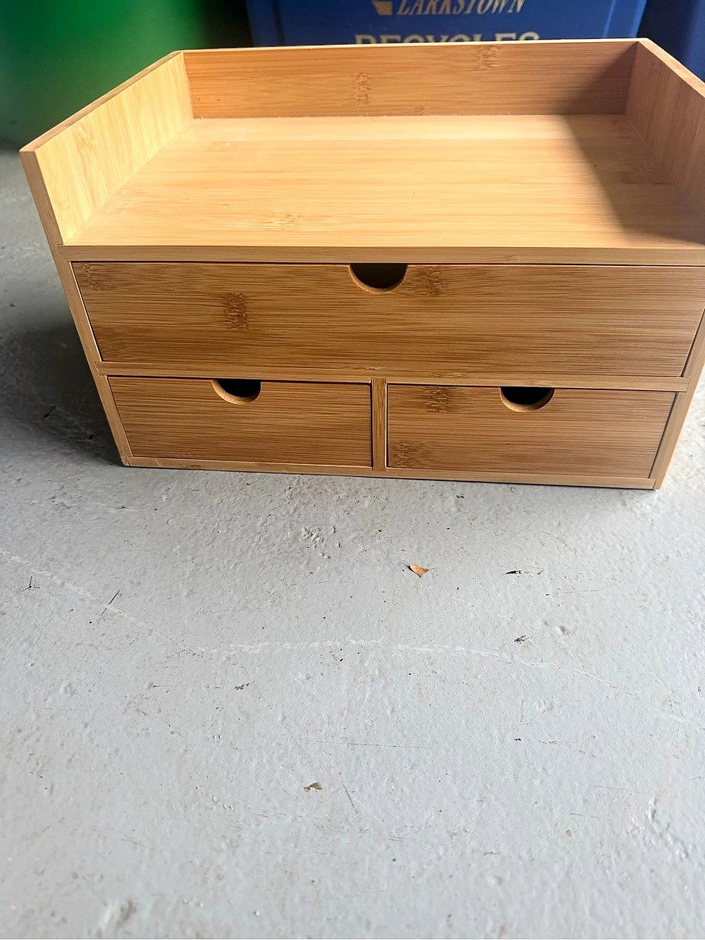 Bamboo Desktop Drawer Organizer in Brown
